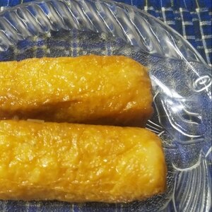 市販の味付け揚げを使って！　「明太キツネ寿司」　